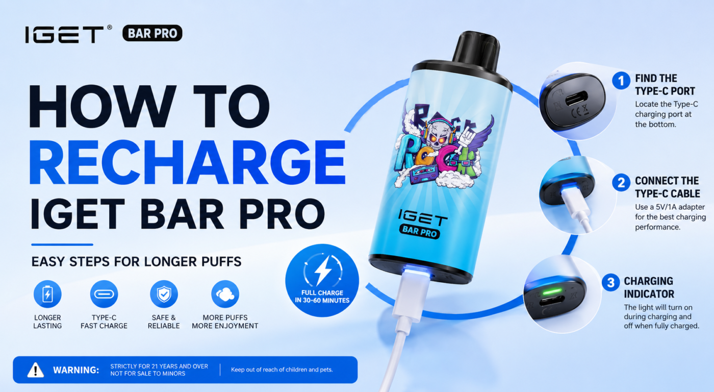 how to recharge iget bar pro